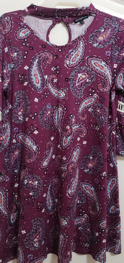 Girls purple and plaid dress